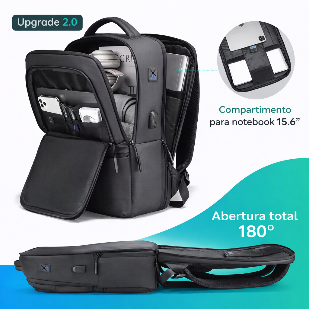 Mochila Executiva Notebook 15.6" Coast Lorennzi 4