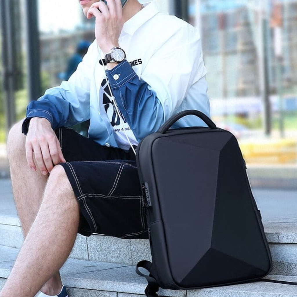 Mochila Executiva Porta USB Expansível Lorennzi 7