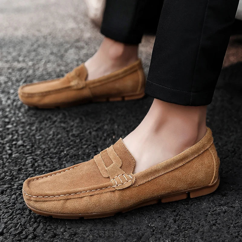 Sapato Mocassim Masculino de Camurça Lorennzi 11