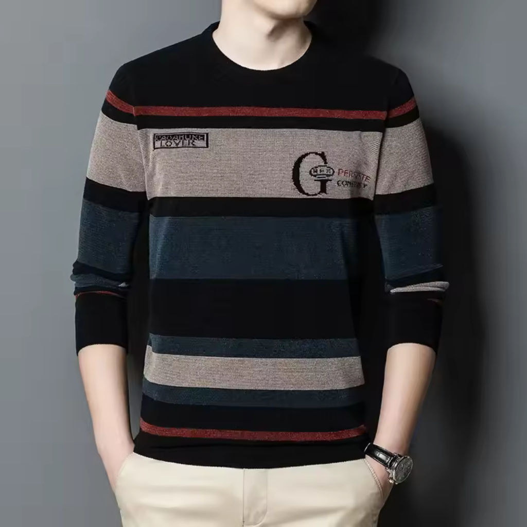 Suéter Masculino Listrado Lorennzi Crest 4