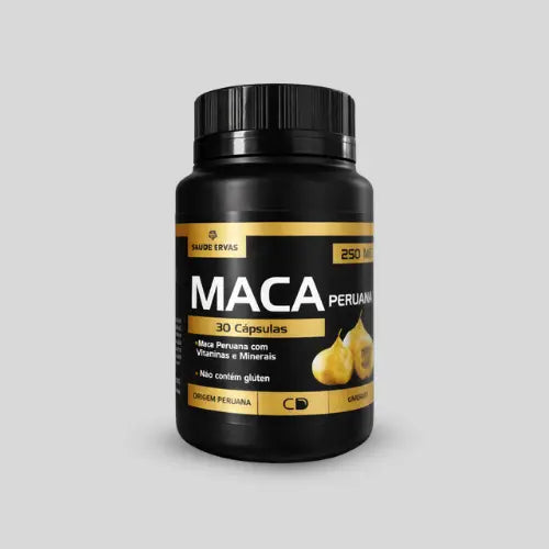 Maca Peruana 250 mg – Suplemento Alimentar Natural com Lepidium meyenii – 30 Cápsulas