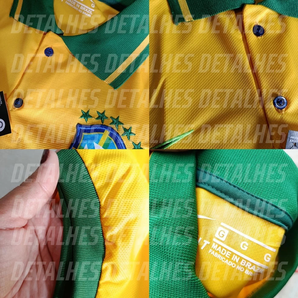 Camiseta Polo Brasil Premium Bordada – Estilo Casual para Torcedores