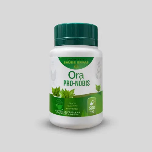 Ora Pro-nóbis – Suplemento Alimentar Natural com Pereskia aculeata 500 mg – 30 Cápsulas