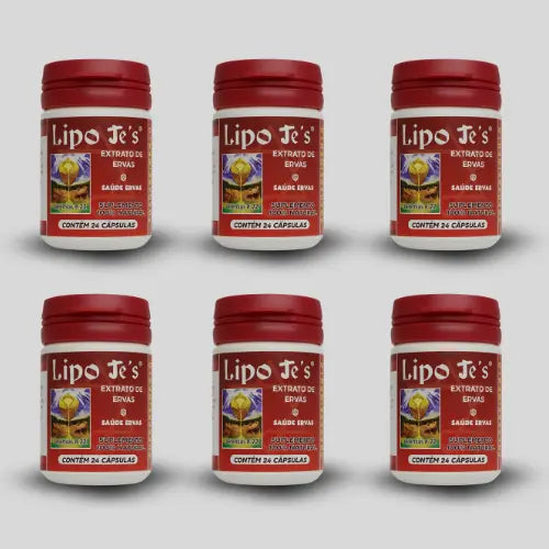 Lipo Je's Suplemento Alimentar Natural com Fibras e Ingredientes Vegetais – 24 Cápsulas